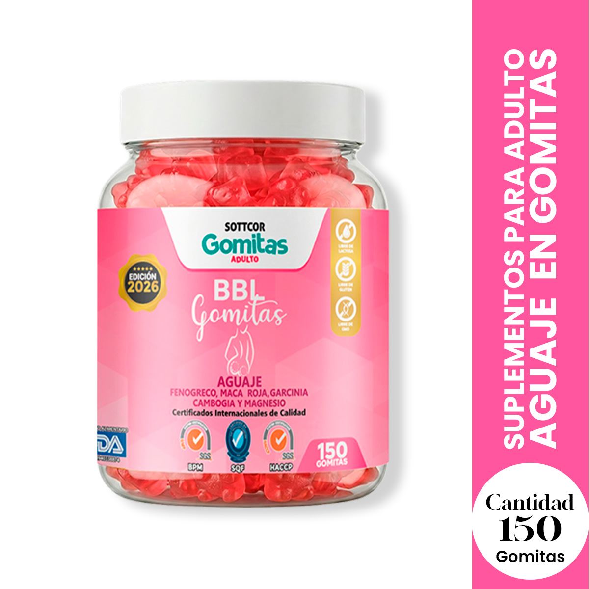 Aguaje Bbl para Adultos Gomitas Sottcor 150 Gomitas